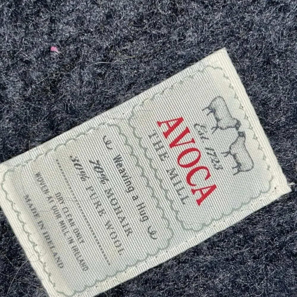 Avoca the Mill wool blanket throw made in Ireland blend Mohair Wool